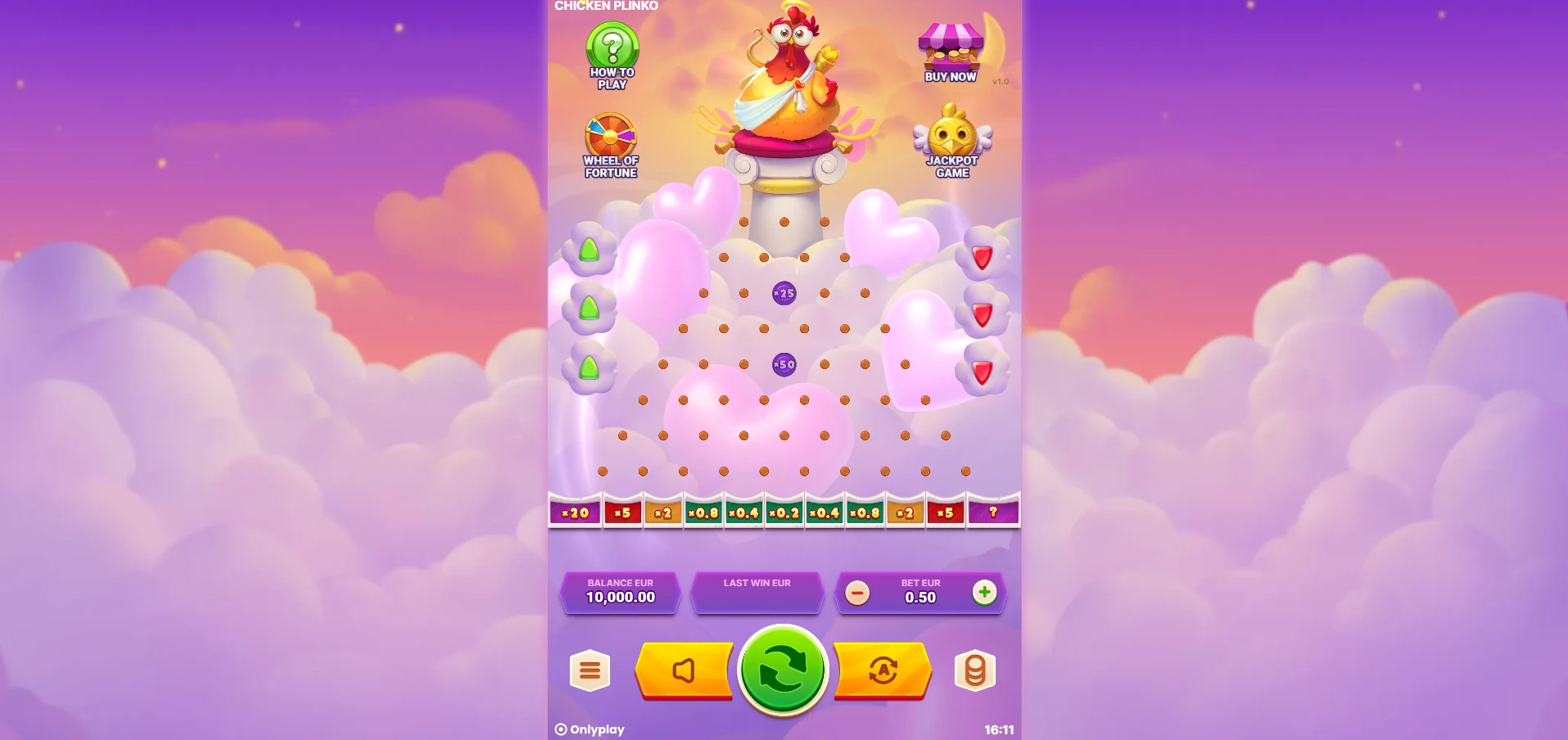 Chicken plinko juego.