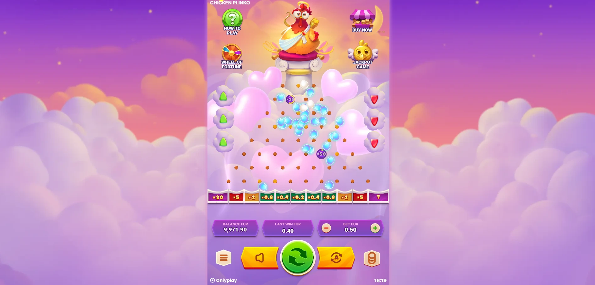 Chicken plinko huevos especiales.